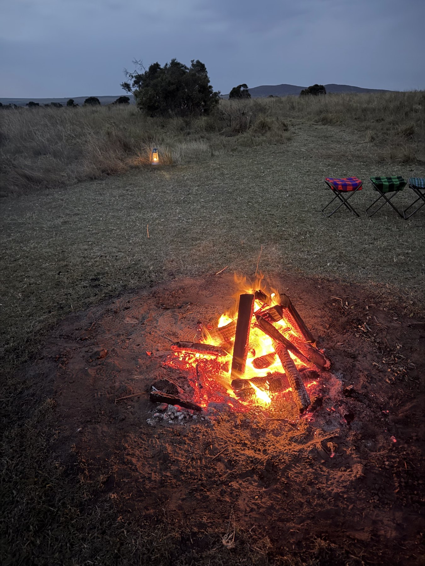 The fire is lit