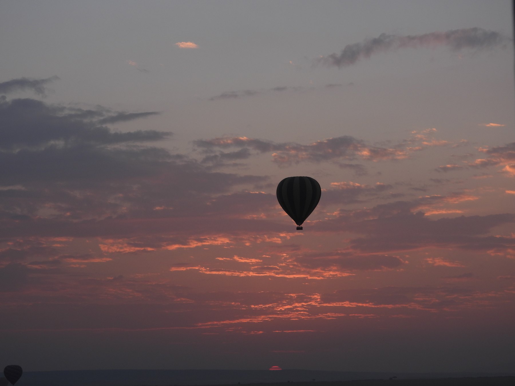 Balloon at sunrise